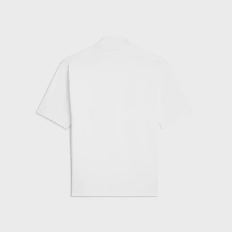 mock neck t-shirt in cotton jersey