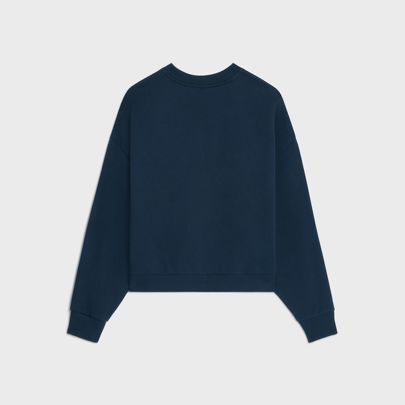 oversized celine sweatshirt in cotton fleece