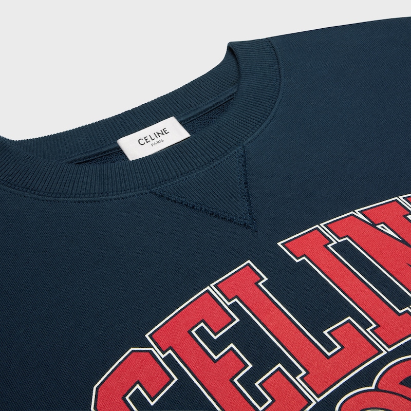 oversized celine sweatshirt in cotton fleece