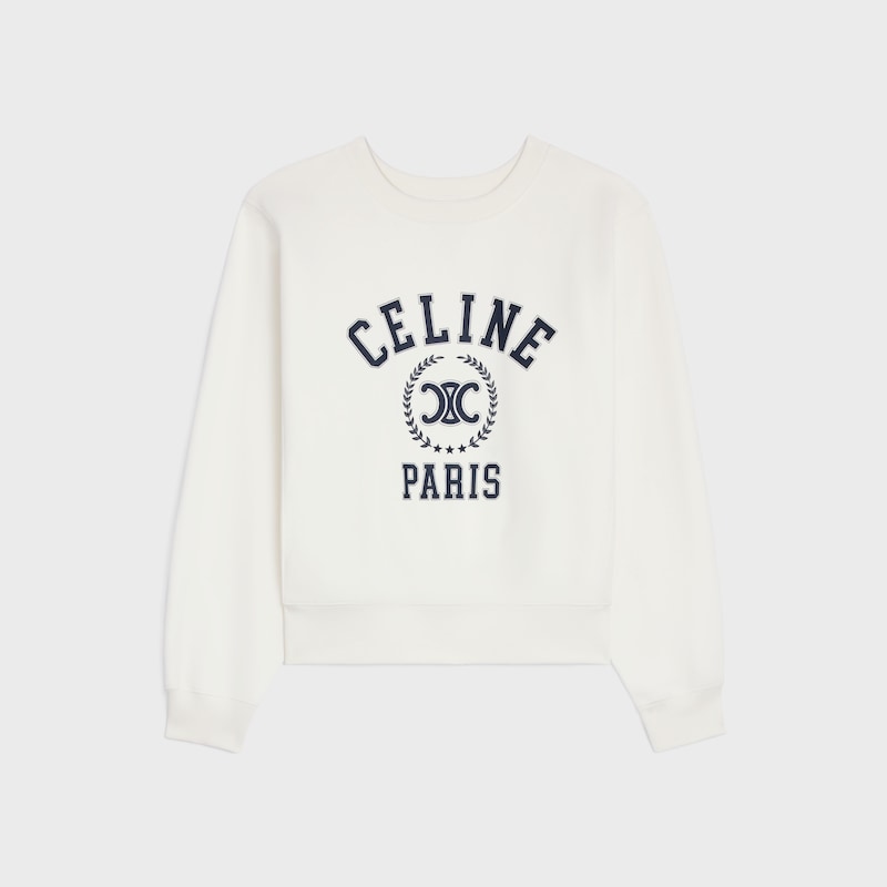 oversized celine sweatshirt in cotton fleece