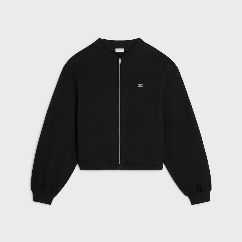 teddy jacket in cotton fleece