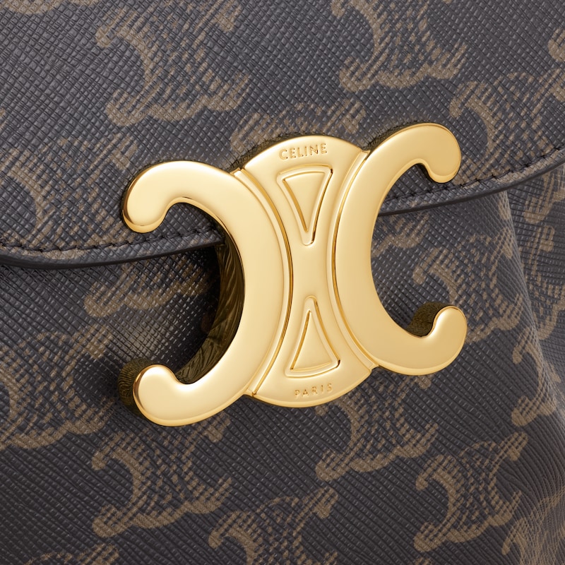 backpack celine bonnie in triomphe canvas and calfskin