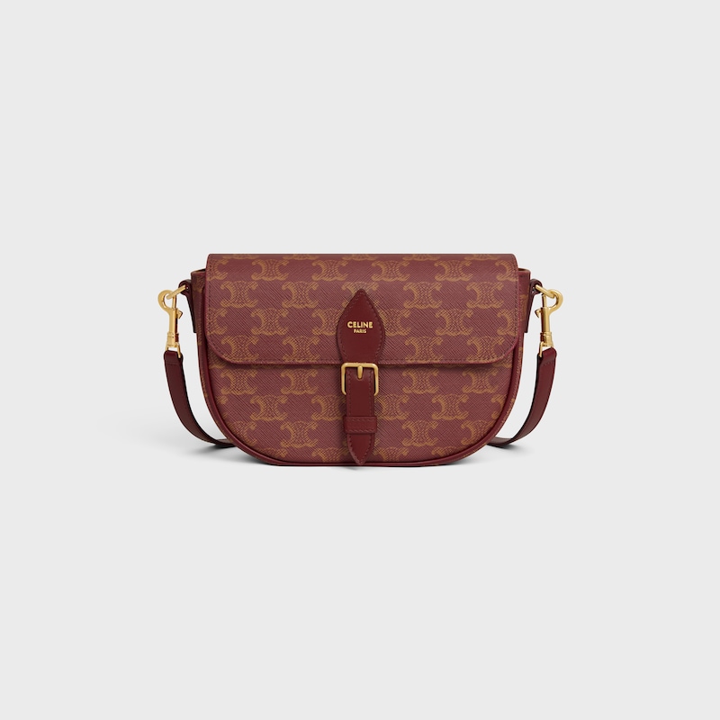 folco shoulder bag in triomphe canvas and calfskin
