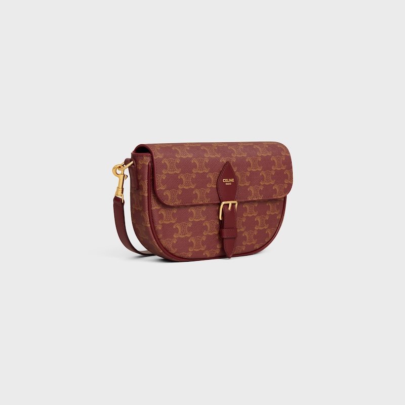 folco shoulder bag in triomphe canvas and calfskin