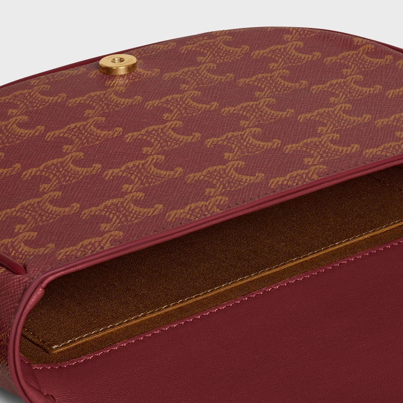 folco shoulder bag in triomphe canvas and calfskin
