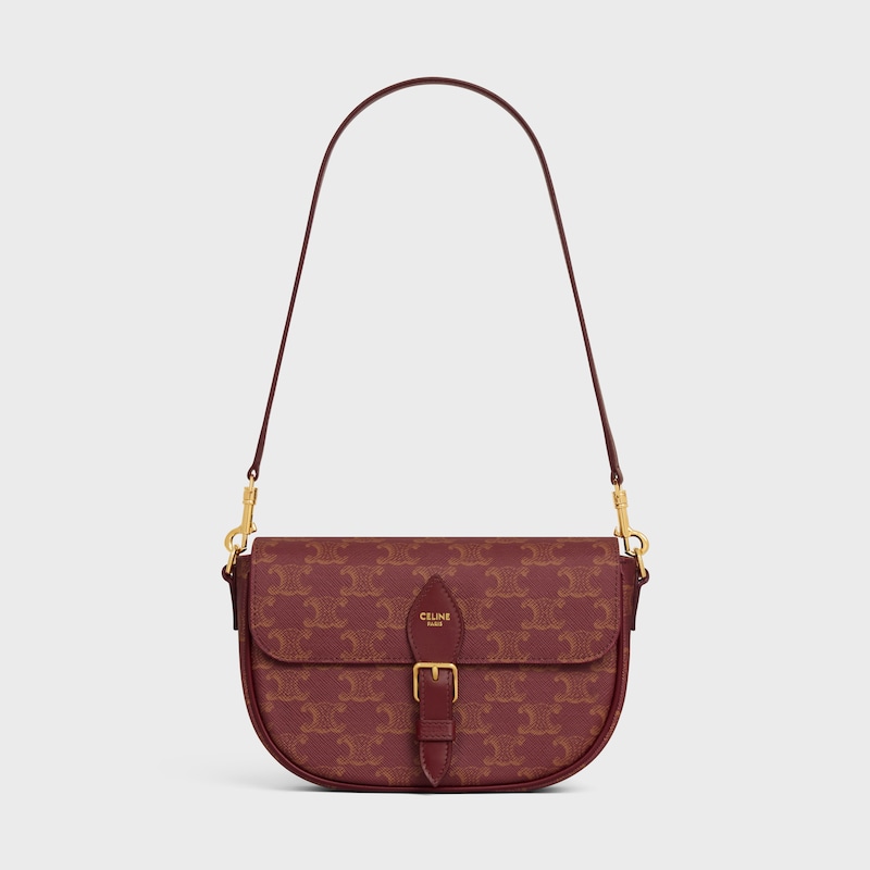folco shoulder bag in triomphe canvas and calfskin