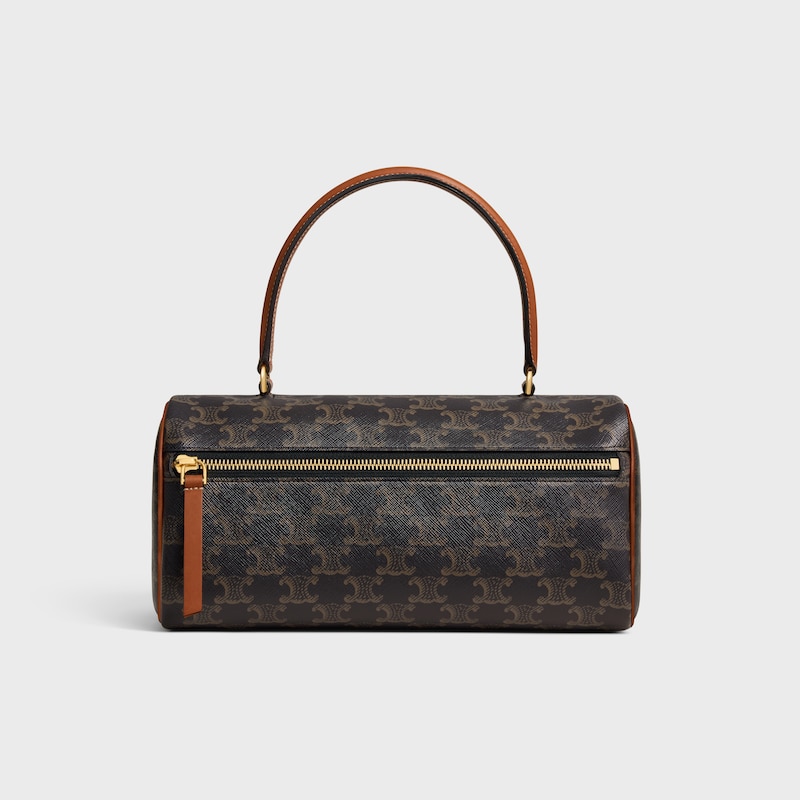cylinder bag in triomphe canvas and calfskin