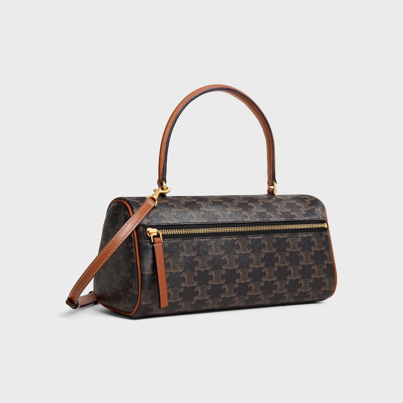 cylinder bag in triomphe canvas and calfskin