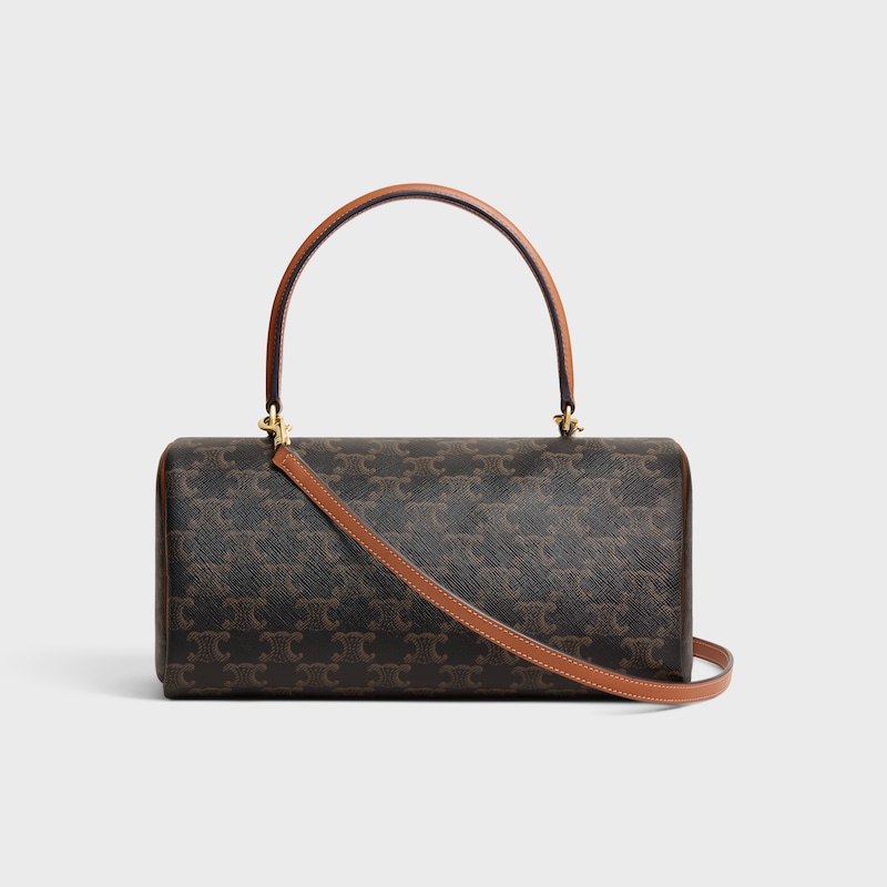 cylinder bag in triomphe canvas and calfskin