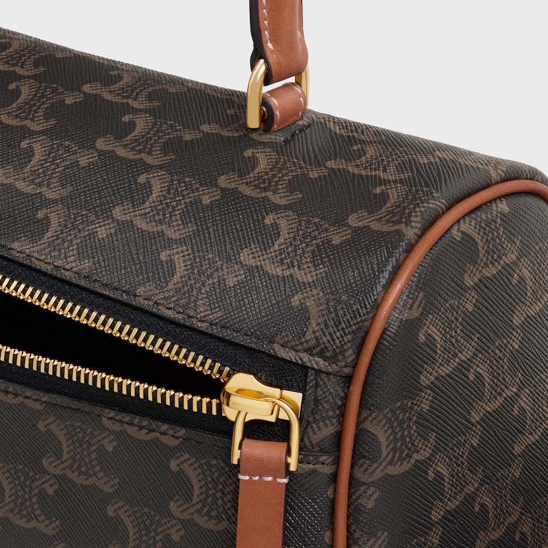 cylinder bag in triomphe canvas and calfskin