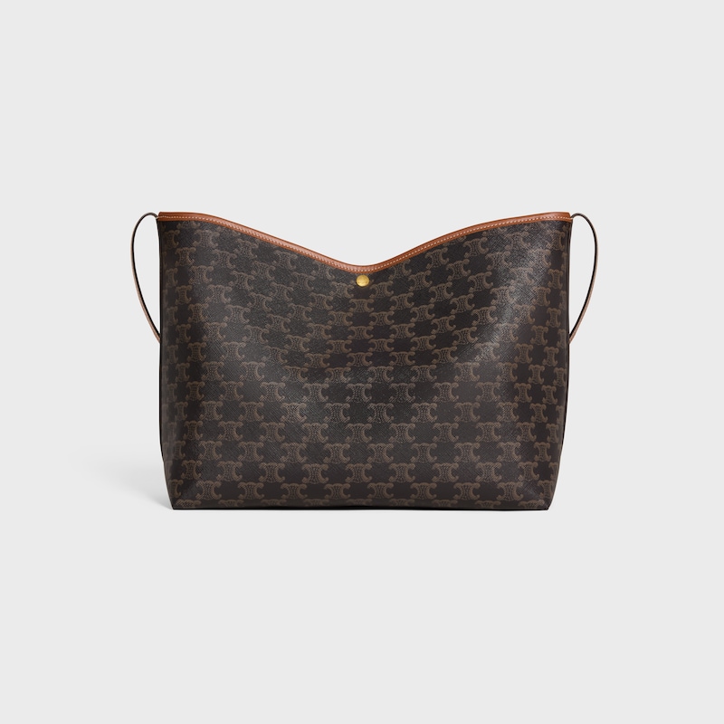 soft shopper bag in triomphe canvas and calfskin