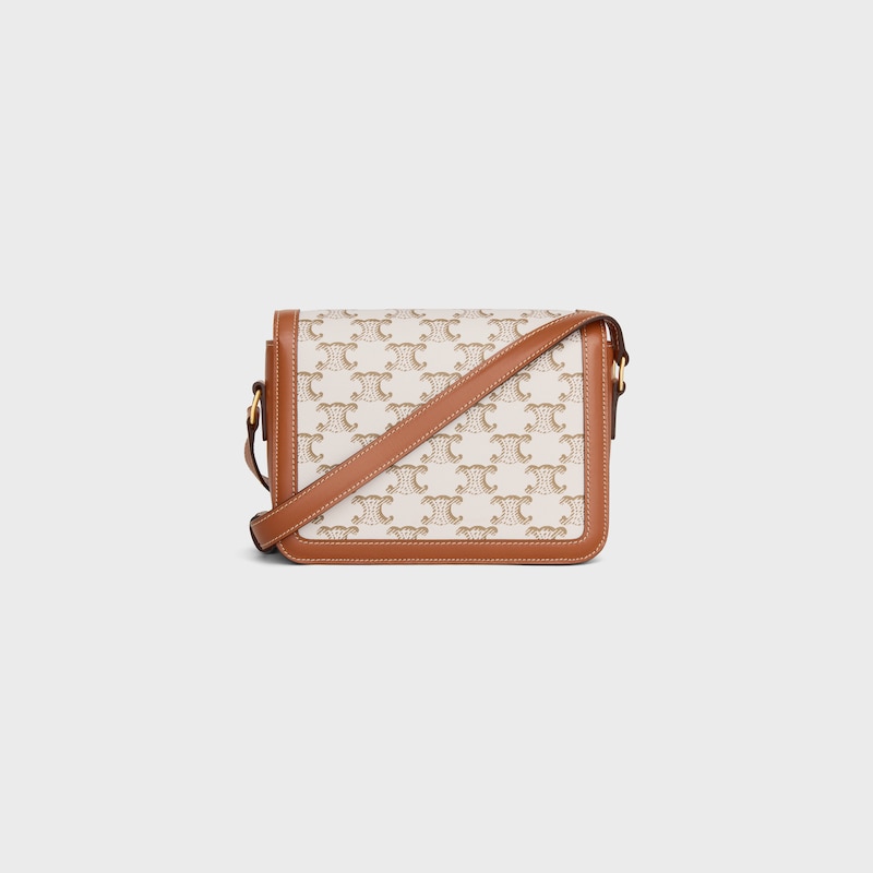 teen triomphe bag in triomphe canvas and calfskin