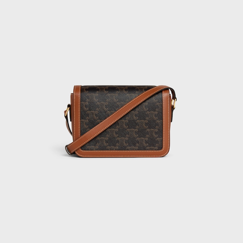 teen triomphe bag in triomphe canvas and calfskin