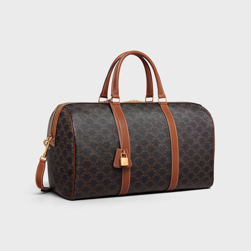medium travel bag in triomphe canvas and calfskin