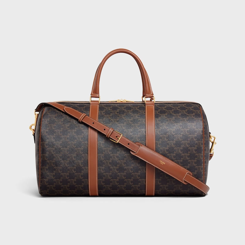 medium travel bag in triomphe canvas and calfskin