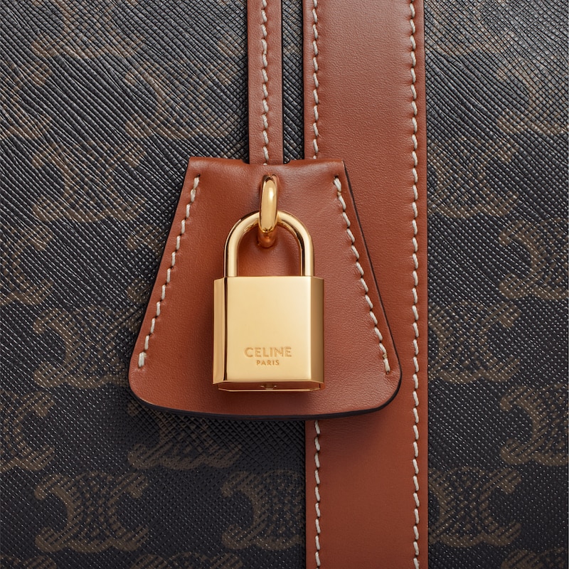 medium travel bag in triomphe canvas and calfskin