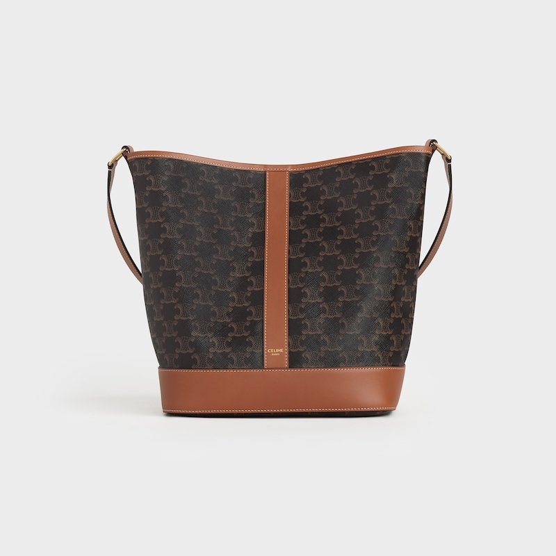 medium bucket in triomphe canvas and calfskin