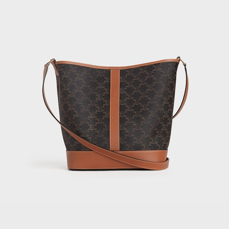 medium bucket in triomphe canvas and calfskin