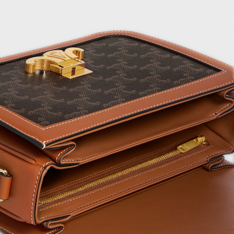classique triomphe bag in triomphe canvas and calfskin