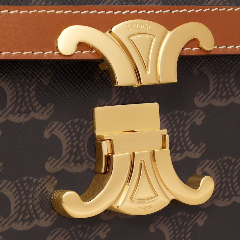 classique triomphe bag in triomphe canvas and calfskin