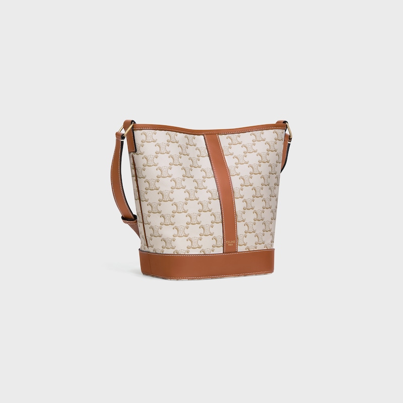 small bucket in triomphe canvas and calfskin
