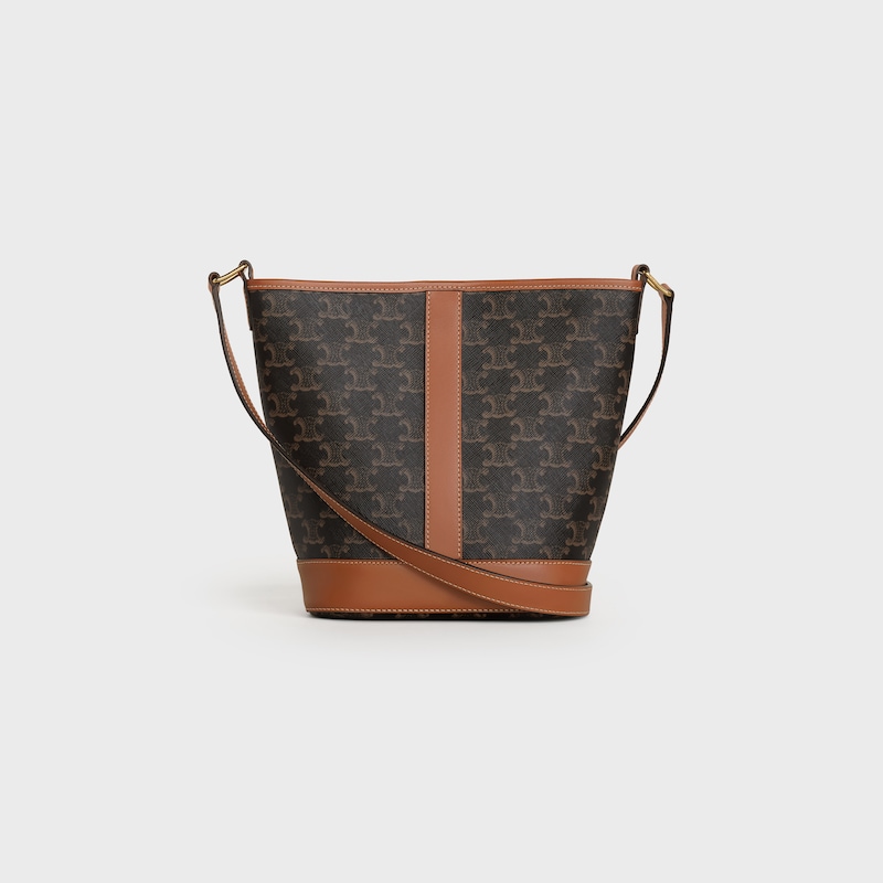 small bucket in triomphe canvas and calfskin