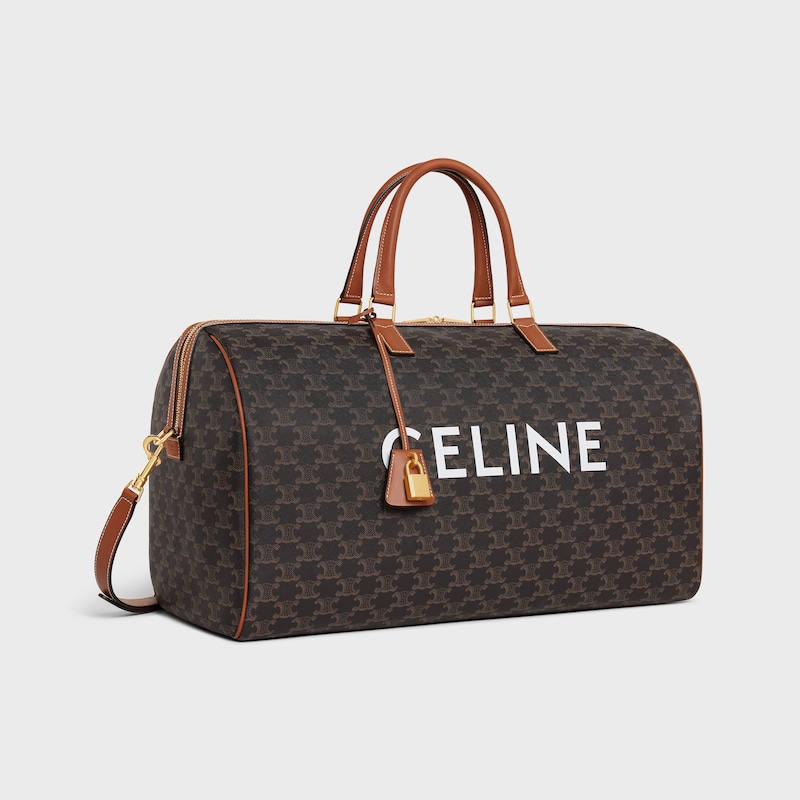 large travel bag in triomphe canvas with celine print