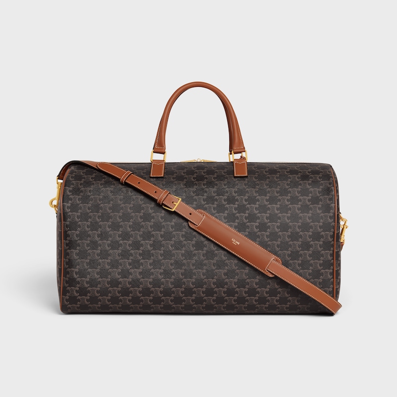 large travel bag in triomphe canvas with celine print