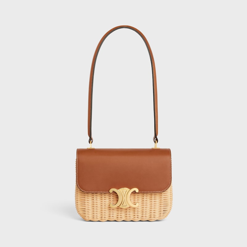 teen garance bag in wicker and natural calfskin