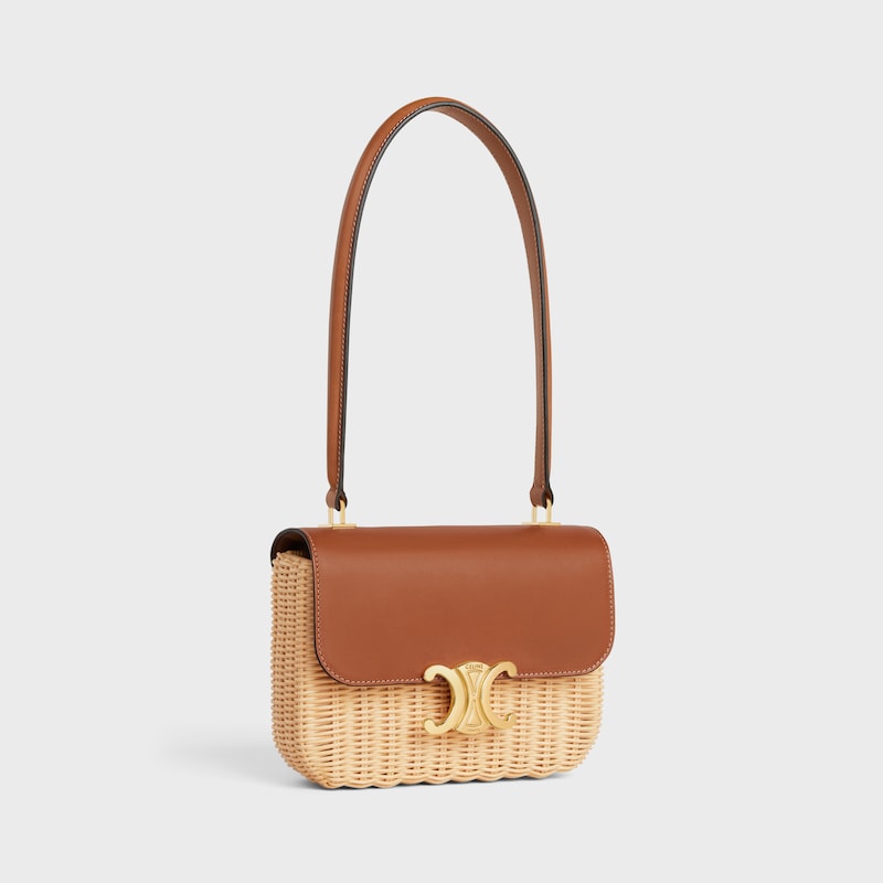teen garance bag in wicker and natural calfskin
