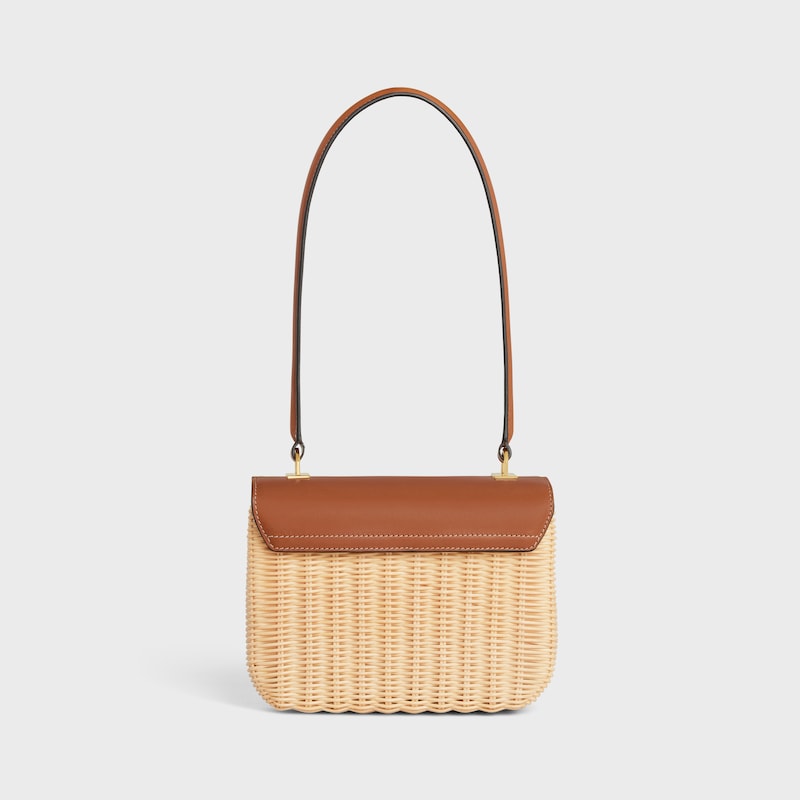 teen garance bag in wicker and natural calfskin