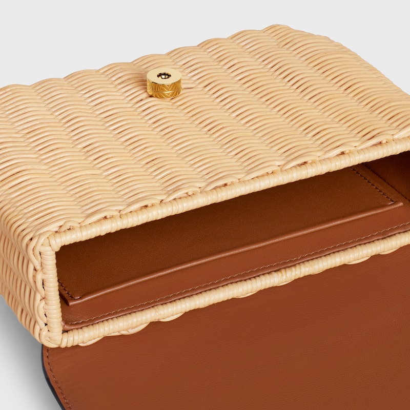 teen garance bag in wicker and natural calfskin