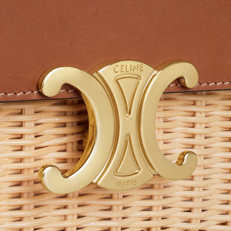 teen garance bag in wicker and natural calfskin