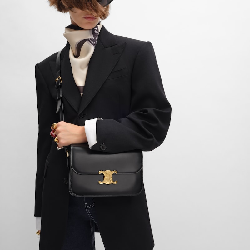 classique triomphe bag in shiny calfskin