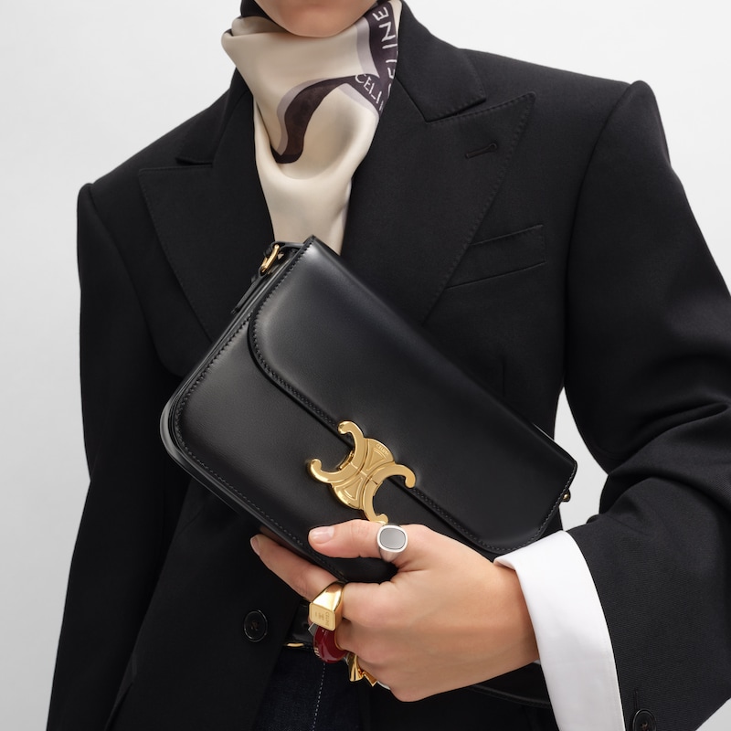 classique triomphe bag in shiny calfskin