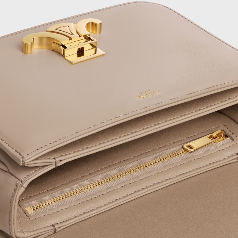 teen triomphe bag in shiny calfskin