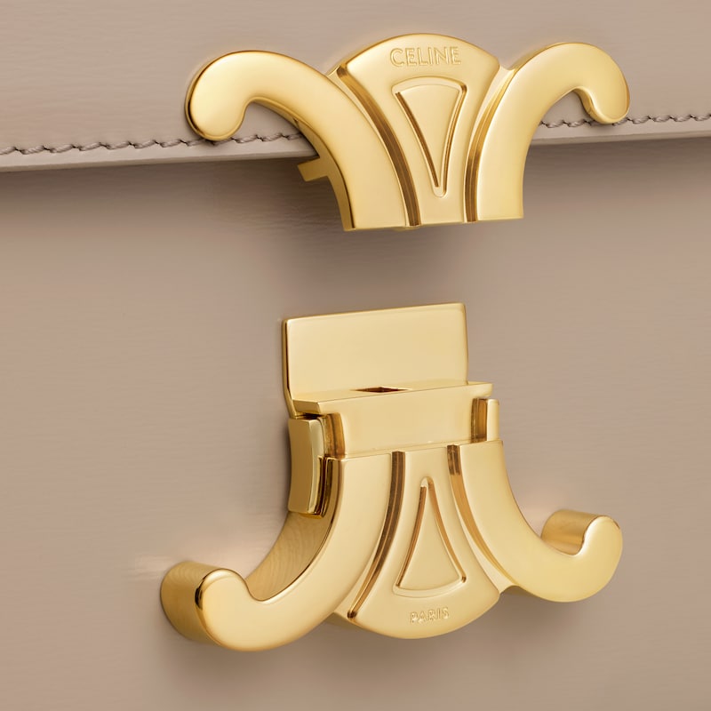 teen triomphe bag in shiny calfskin