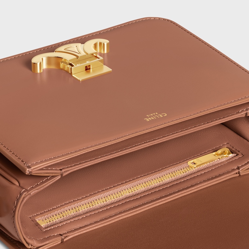 teen triomphe bag in shiny calfskin
