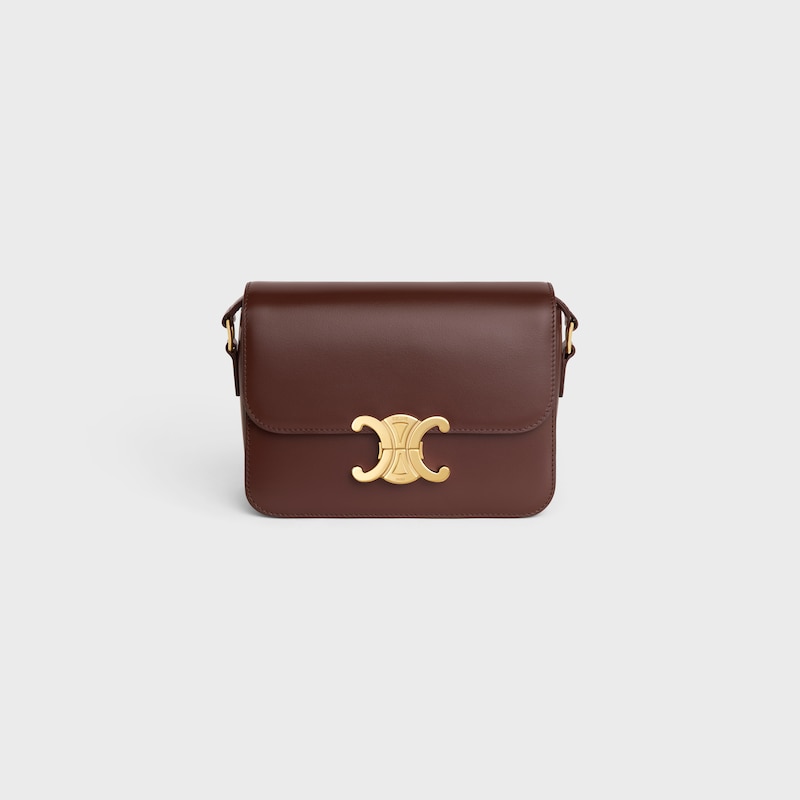 teen triomphe bag in shiny calfskin