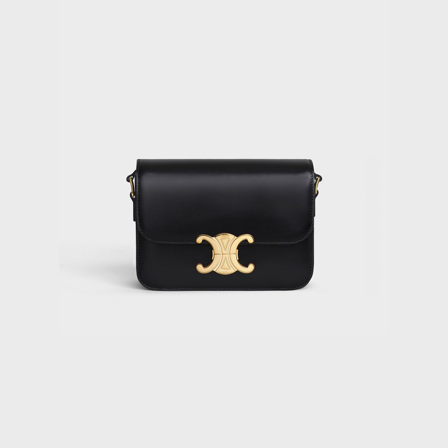 teen triomphe bag in shiny calfskin
