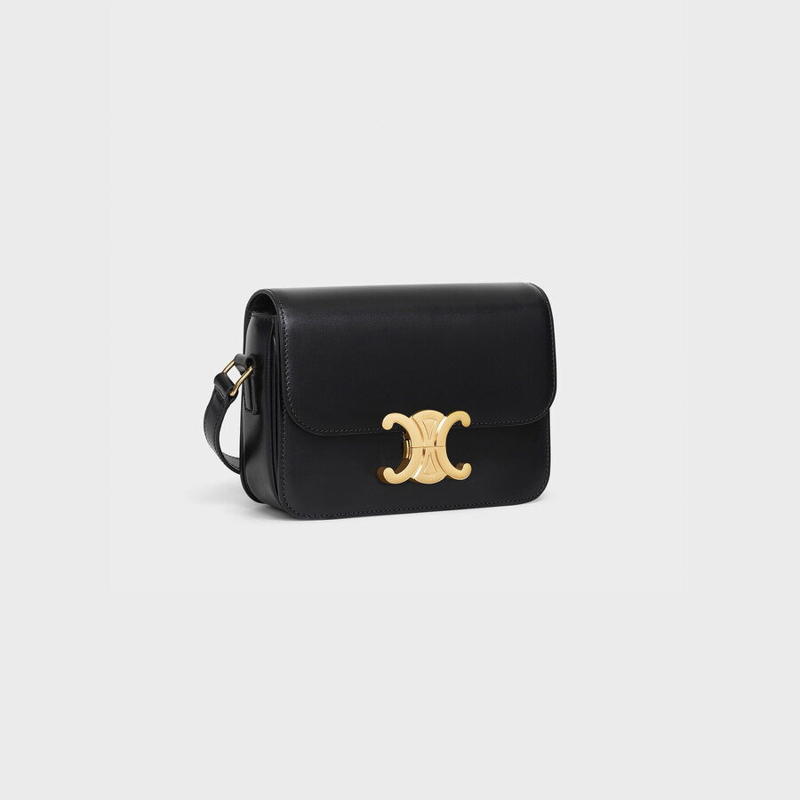 teen triomphe bag in shiny calfskin