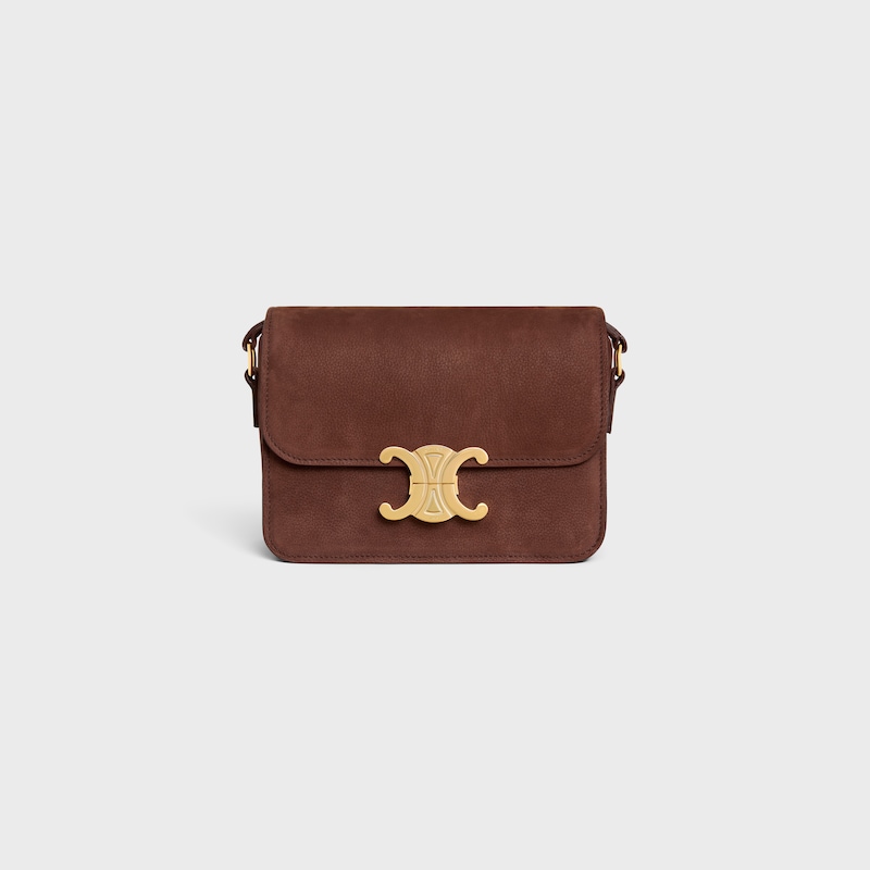 teen triomphe bag in grained nubuck calfskin
