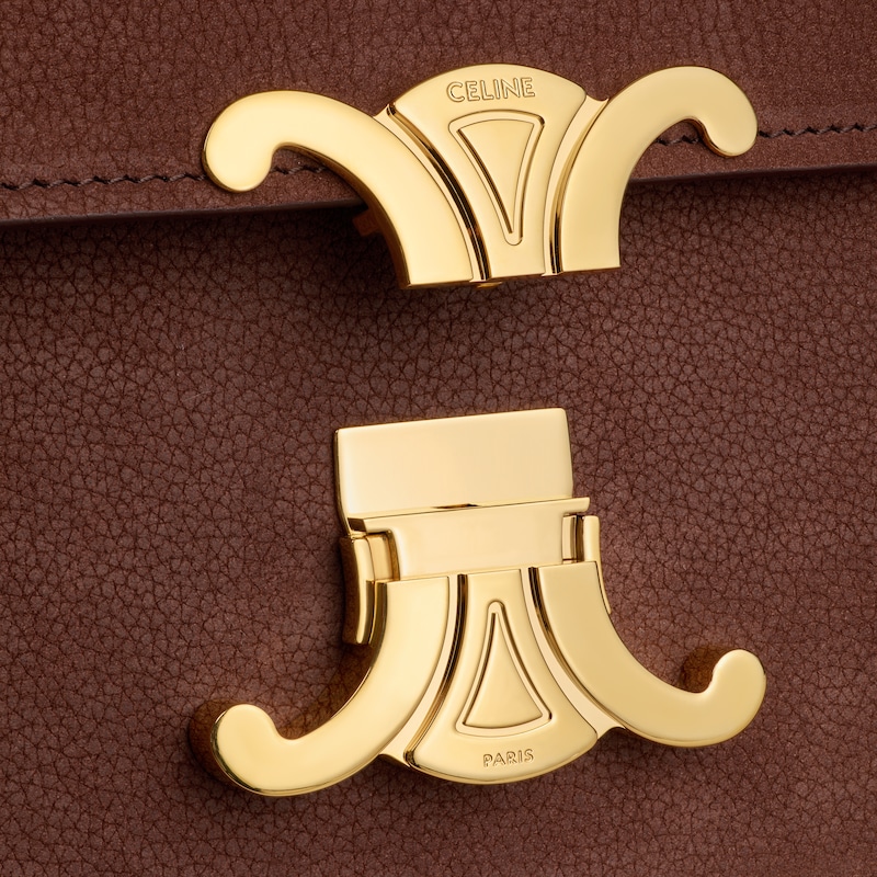 teen triomphe bag in grained nubuck calfskin