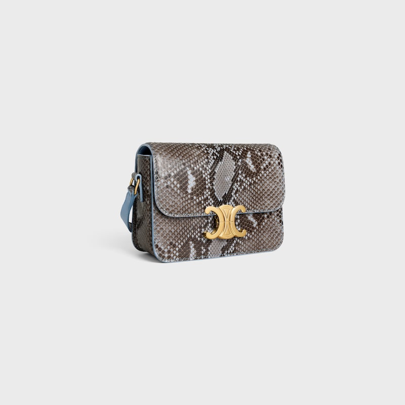 teen triomphe bag in python patchwork