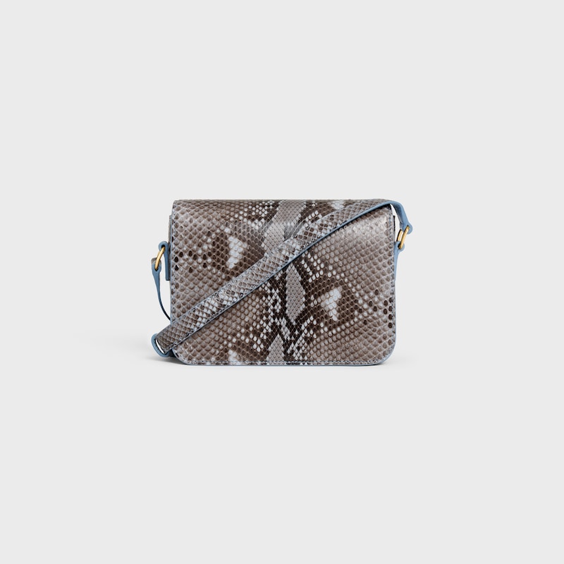 teen triomphe bag in python patchwork