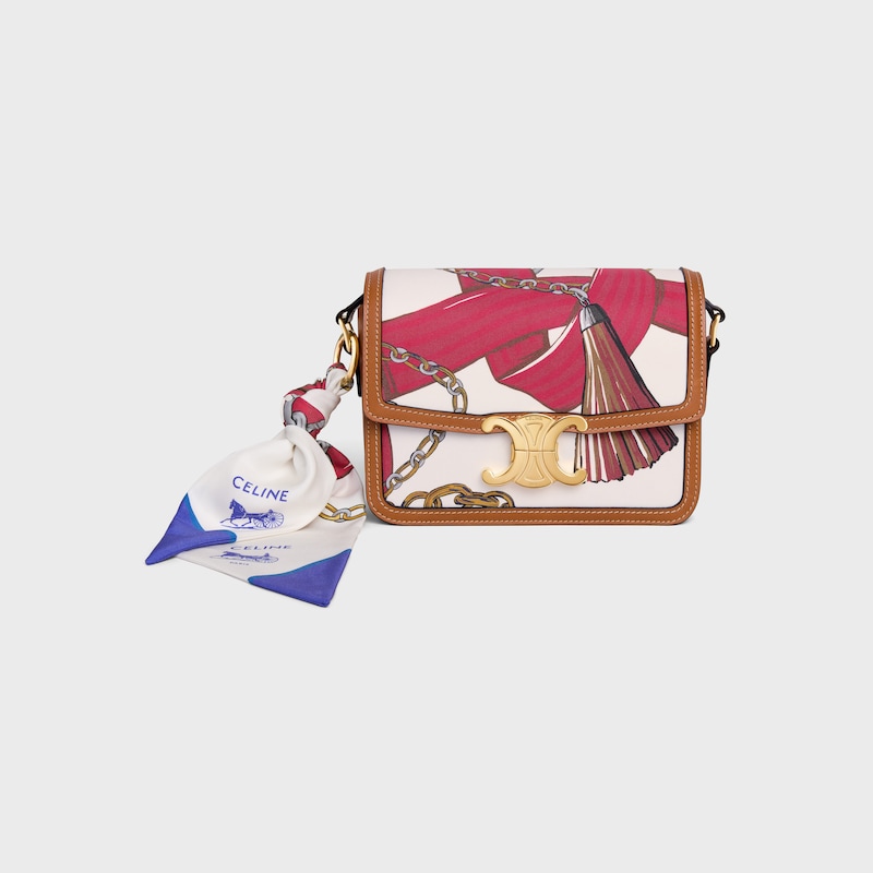 teen triomphe in silk and natural calfskin