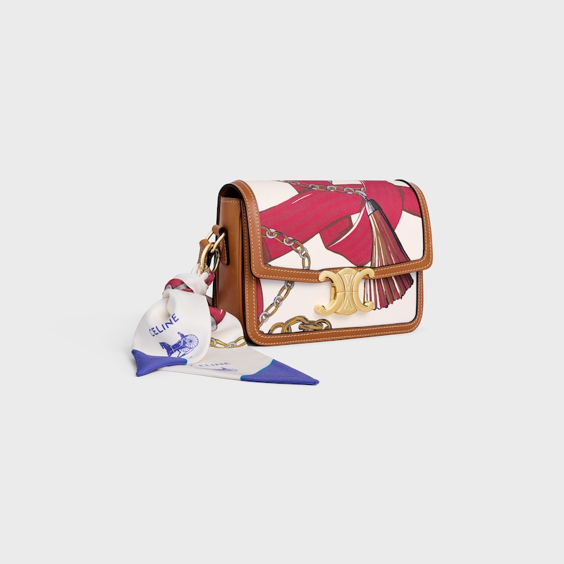 teen triomphe in silk and natural calfskin