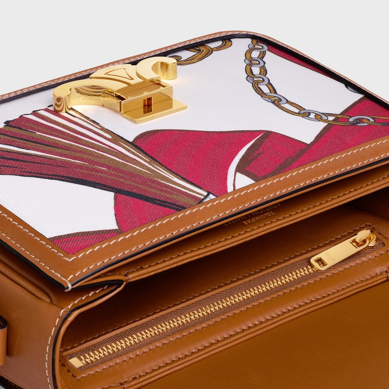 teen triomphe in silk and natural calfskin