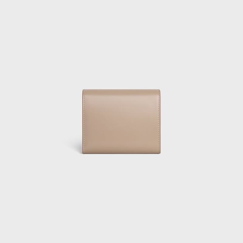 small flap wallet triomphe in shiny calfskin