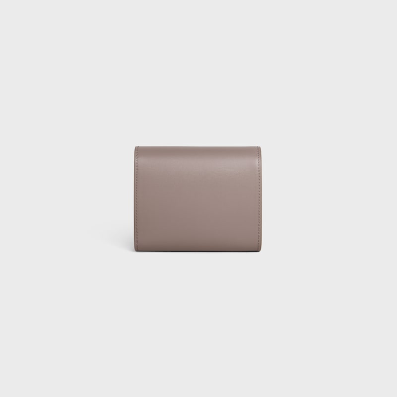 small flap wallet triomphe in shiny calfskin
